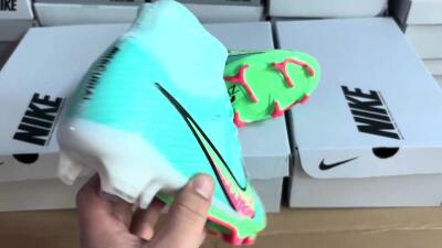 Nike Air Zoom Mercurial Superfly 9 Elite FG Firm Ground Soccer Cleats - Blue/Green/Black