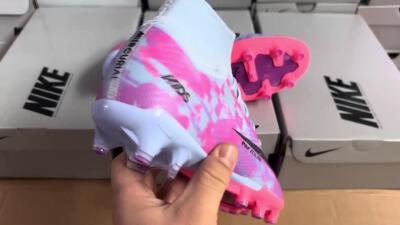 Nike Air Zoom Mercurial Superfly 9 Elite AG Artificial Grass Soccer Cleats - Blue/Purple/Pink