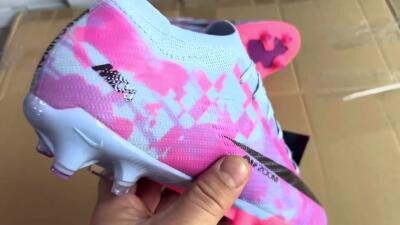 Nike Air Zoom Mercurial Vapor 15 Elite AG Artificial Grass Soccer Cleats - Blue/Purple/Pink