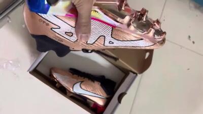 Nike Air Zoom Mercurial Vapor 15 Elite FG Firm Ground Soccer Cleats - Gold/White/Black