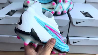 Nike Phantom GX Elite FG Firm Ground Soccer Cleats - Blue/White/Pink