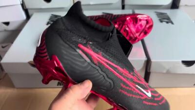 Nike Phantom GX Elite DF FG Firm Ground Soccer Cleats - Black/Red