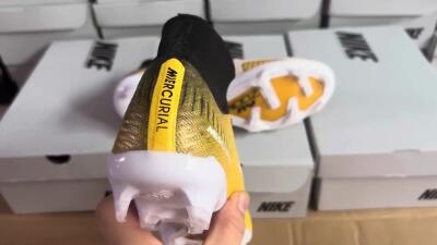 Nike Air Zoom Mercurial Vapor 15 Elite FG Firm Ground Soccer Cleats - Yellow/Black/White