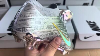 Nike Air Zoom Mercurial Vapor 15 Elite FG Firm Ground Soccer Cleats - Silver/Gold