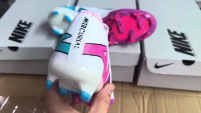 Nike Air Zoom Mercurial Vapor 15 Elite FG Firm Ground Soccer Cleats - White/Pink/Purple