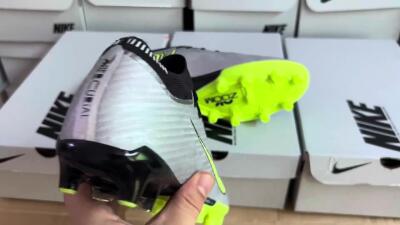 Nike Air Zoom Vapor 15 Elite SE AG Artificial Grass Soccer Cleats - Silver/Green/Black