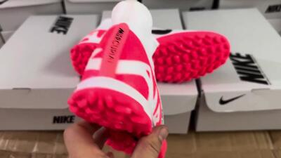 Nike Mercurial Superfly 9 Elite TF Artificial Turf Soccer Shoes - White/Black/Red