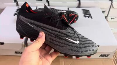 Nike Phantom GX Elite AG Artificial Grass Soccer Cleats - Black/Grey