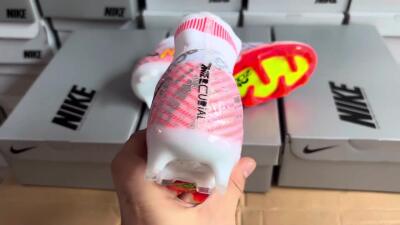 Nike Air Zoom Mercurial Superfly 9 Elite FG Firm Ground Soccer Cleats - White/Orange/Sliver