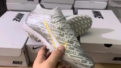 Nike Air Zoom Mercurial Vapor 15 Elite TF Artificial Turf Soccer Shoes - Silver/Gold