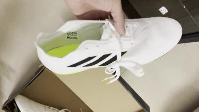 Adidas Copa Pure.1 FG Firm Ground Soccer Cleats - White/Black/Green
