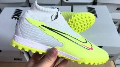 Nike Phantom GX Elite DF Link TF Artificial Turf Soccer Shoes - Green/Black/White