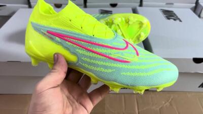 Nike Phantom GX Elite FG Firm Ground Soccer Cleats - Blue/Green/Pink