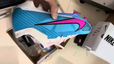 Nike Air Zoom Mercurial Vapor 15 Elite FG Firm Ground Soccer Cleats - Blue/Pink/White