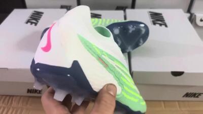 Nike Phantom GX Elite FG Firm Ground Soccer Cleats - Green/White/Blue