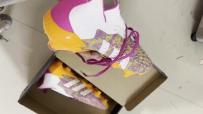 Adidas Predator Freak.1 FG Firm Ground Soccer Cleats - White/Pink/Orange