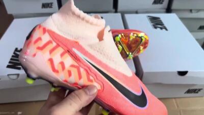 Nike Phantom GX DF Elite FG Firm Ground Soccer Cleats - Orange/Black/Purple