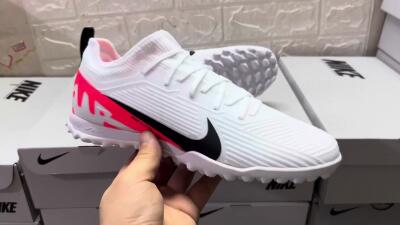Nike Air Zoom Mercurial Vapor 15 Pro TF Artificial Turf Soccer Shoes - White/Black/Red