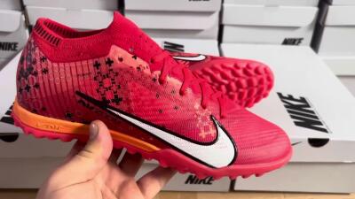 Nike Air Zoom Mercurial Vapor 15 Elite TF Artificial Turf Soccer Shoes - Red/White/Black