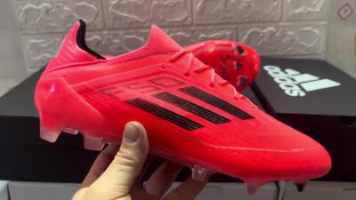 Adidas F50 Adizero FG Firm Ground Soccer Cleats - Red/Black