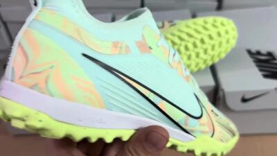 Nike Air Zoom Mercurial Vapor 15 Pro TF Artificial Turf Soccer Shoes - Jade/Yellow/Black