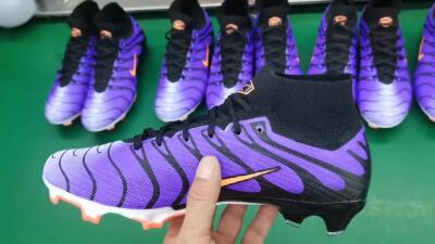 Nike Air Zoom Mercurial Superfly 9 Elite FG Firm Ground Soccer Cleats - Purple/Black/Orange/Gold