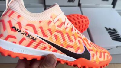 Nike Air Zoom Mercurial Vapor 15 Pro TF Artificial Turf Soccer Shoes - Orange/Purple/Black