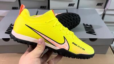 Nike Air Zoom Mercurial Vapor 15 Pro TF Artificial Turf Soccer Shoes - Yellow/Pink/White/Black