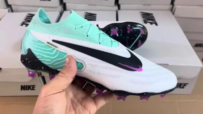 Nike Phantom GX Elite FG Firm Ground Soccer Cleats - Silver/Blue/Purple/Black