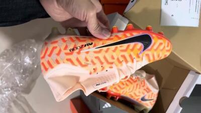 Nike Air Zoom Mercurial Superfly 9 Elite AG Artificial Grass Soccer Cleats - Orange/Pink/Purple/Black