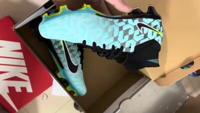 Nike Air Zoom Mercurial Superfly 9 Elite FG Firm Ground Soccer Cleats - Blue/Black/White/Green