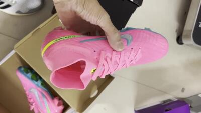 Nike Air Zoom Mercurial Superfly 9 Elite FG Firm Ground Soccer Cleats - Pink/Silver/Blue/Yellow