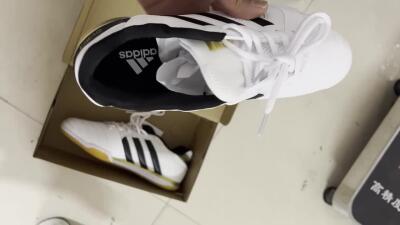 Adidas Top Sala IC Indoor & Futsal Soccer Shoes - White/Black/Gold