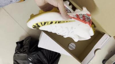 Nike Air Zoom Mercurial Superfly 9 Elite FG Firm Ground Soccer Cleats - White/Gold/Black/Red