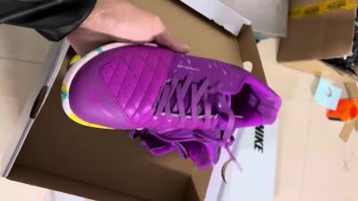 Nike Lunar Gato 2 IC Indoor & Futsal Soccer Shoes - Purple/Black/Rainbow