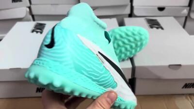 Nike Phantom GX Elite DF Link TF Artificial Turf Soccer Shoes - White/Black/Jade