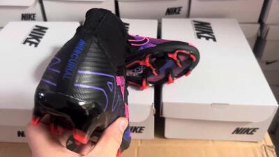Nike Air Zoom Mercurial Superfly 9 Elite FG Firm Ground Soccer Cleats - Black/Purple/Pink