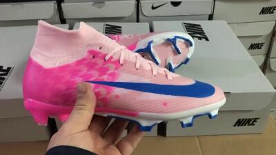 Nike Air Zoom Mercurial Superfly 9 Elite FG Firm Ground Soccer Cleats - Pink/Blue/White