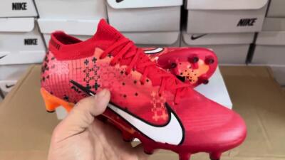 Nike Air Zoom Mercurial Vapor 15 Elite AG Artificial Grass Soccer Cleats - Red/White/Black