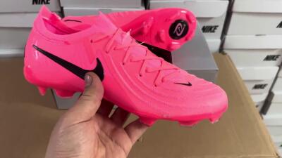 Nike Phantom Luna 2 Elite LV8 FG Firm Ground Soccer Cleats - Red/Black/Pink