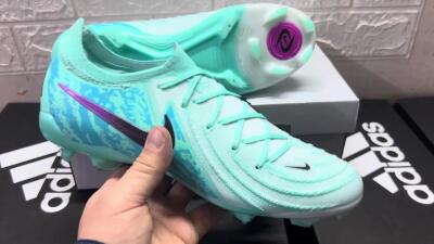 Nike Phantom Luna 2 Elite LV8 FG Firm Ground Soccer Cleats - Jade/Black/Purple