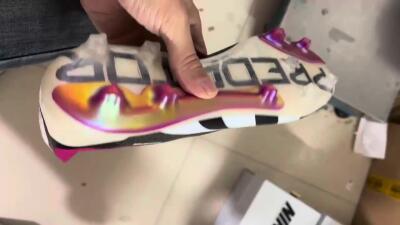 Adidas Predator Accuracy+ FG Firm Ground Soccer Cleats - Black/White/Pink