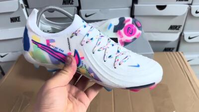 Nike Phantom Luna Elite FG Firm Ground Soccer Cleats - White/Rainbow