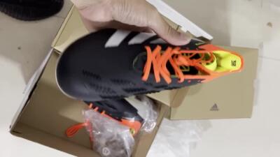Adidas Predator Elite Foldover Tongue FG Firm Ground Soccer Cleats - Black/White/Orange