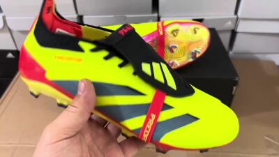 Adidas Predator Elite Foldover Tongue FG Firm Ground Soccer Cleats - Yellow/Black/Pink