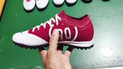 Nike Air Zoom Mercurial Vapor 15 Elite TF Artificial Turf Soccer Shoes - White/Black/Red