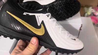 Nike Phantom Luna Elite TF Artificial Turf Soccer Shoes - White/Black/Gold