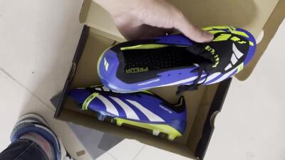 Adidas Predator Elite Foldover Tongue FG Firm Ground Soccer Cleats - Blue/White/Black