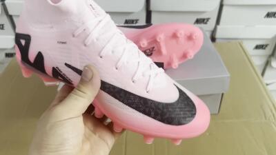 Nike Air Zoom Mercurial Superfly 9 Elite FG Artificial Grass Soccer Cleats - Pink/Black