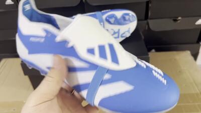 Adidas Predator Elite Foldover Tongue FG Firm Ground Soccer Cleats - Blue/white/Beige